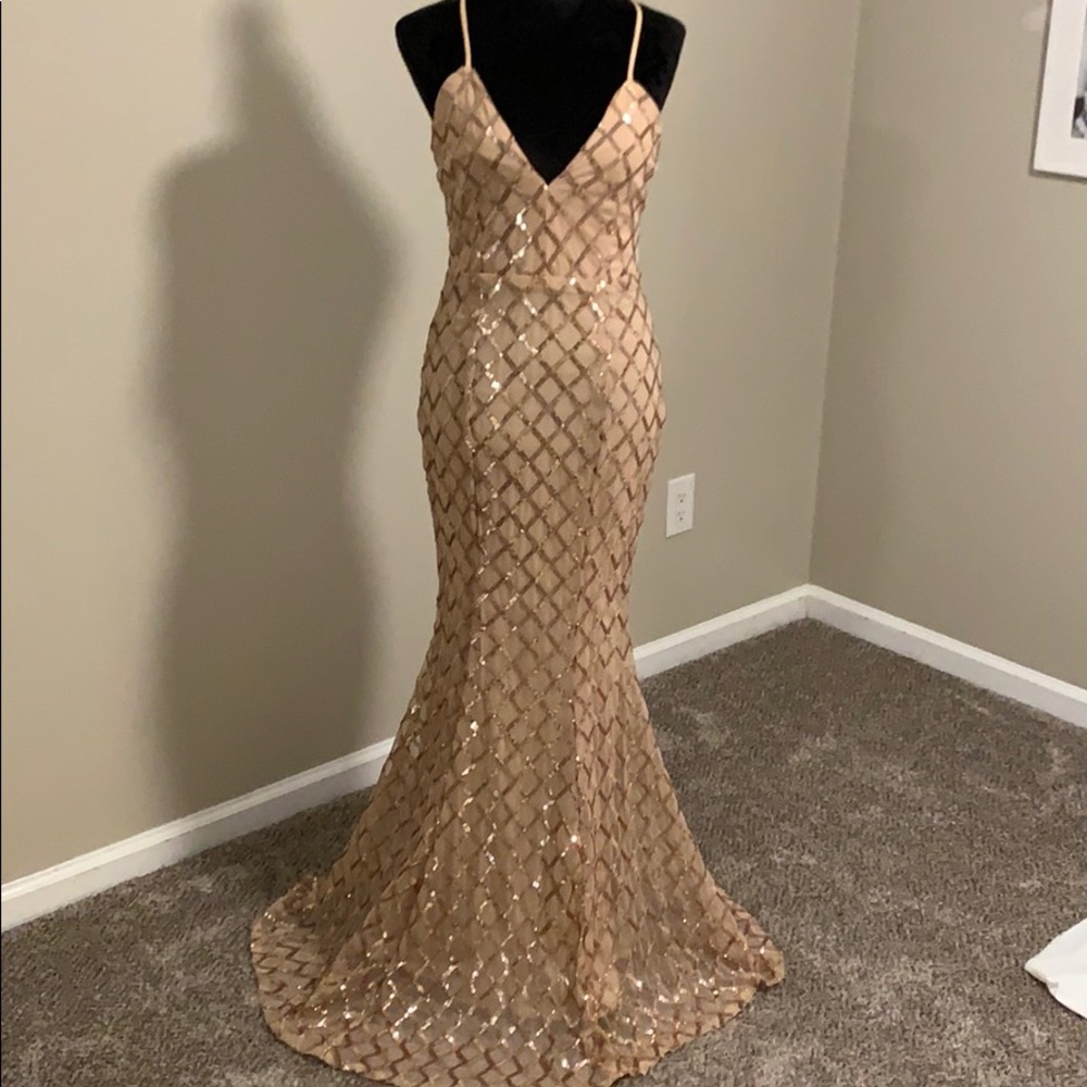 Rose Gold Sequined Dress